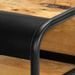 Console 1 tiroir manguier massif clair et métal noir Maneci 118 cm - Photo n°4