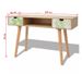 Console 2 tiroirs bois beige et pieds pin massif clair Chicca - Photo n°8