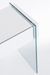 Console 2 tiroirs bois blanc et verre trempé Lina 110 cm - Photo n°5