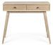 Console 2 tiroirs en bois de frêne naturel Yanky 90 cm - Photo n°1