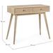 Console 2 tiroirs en bois de frêne naturel Yanky 90 cm - Photo n°5