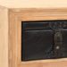 Console 2 tiroirs pin massif clair et simili cuir Stylie - Photo n°2