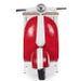 Console bar Vespa acier rouge et blanc mat avec étagere 104 cm - Photo n°3