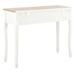 Console coiffeuse 3 tiroirs pin massif clair et blanc Moram - Photo n°4