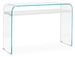 Console courbée verre transparent avec 1 niche Louiza 110 cm - Photo n°2