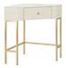 Console d’angle cuir matelassé doré design Sharon - Photo n°1