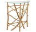 Console demi-cercle branche teck naturel Vian L 90 cm - Photo n°1