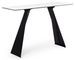 Console design BAKOA – Céramique blanche & pieds en acier noir – 120 cm - Photo n°1