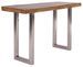 Console en acacia naturel et pieds acier argent Obito L 130 cm - Photo n°1