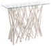 Console en branches teck et verre Sary L 100 cm - Photo n°1