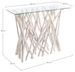 Console en branches teck et verre Sary L 100 cm - Photo n°3