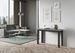 Console extensible 120 cm ouvert 120x90 ou 200x90 cm bois gris ciment et pieds métal anthracite Evy - Photo n°4