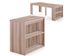 Console extensible avec rangement bois chêne clair Kazia 40/190 cm - Photo n°2