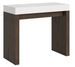 Console extensible blanche et bois noyer 40 à 300 cm Ribo - Photo n°1