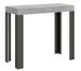 Console extensible bois avec 4 pieds bois et acier anthracite Liva - Photo n°1