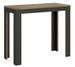 Console extensible bois pieds bois et acier anthracite Liva evolution - Photo n°1