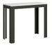 Console extensible bois pieds bois et acier anthracite Liva evolution - Photo n°1