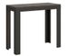 Console extensible bois pieds bois et acier anthracite Liva evolution - Photo n°1