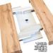 Console extensible bois blanc 14 personnes 40 à 300 cm Manja - Photo n°9