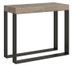 Console extensible bois et 2 pieds acier anthracite Elatra - Photo n°4