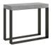 Console extensible bois et 2 pieds acier anthracite Elatra - Photo n°1