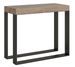 Console extensible bois et 2 pieds acier anthracite Elatra - Photo n°1