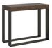 Console extensible bois et 2 pieds acier anthracite Elatra - Photo n°1