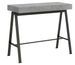 Console extensible bois gris effet béton et pieds métal anthracite 12 personnes 40 à 300 cm Yanco - Photo n°1