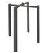 Console extensible bois marron avec cadre et pieds acier anthracite 8 personnes 40 à 196 cm Kinole - Photo n°8