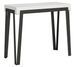 Console extensible design blanche et gris foncé 12 personnes 40 à 300 cm Konta - Photo n°1