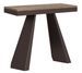 Console extensible design bois et acier marron Elegancia - Photo n°1