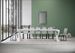 Console extensible bois pieds croisés blanc Diago - Photo n°8