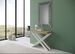 Console extensible bois pieds croisés blanc Diago - Photo n°2