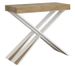 Console extensible bois pieds croisés blanc Diago - Photo n°1