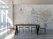 Console extensible design bois foncé et pieds croisés métal gris 40 à 196 cm Diair - Photo n°4