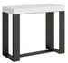 Console extensible frêne blanc et pieds métal anthracite 8 personnes 40 à 196 cm Fonja - Photo n°1