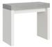 Console extensible gris ciment et blanc 40 à 196 cm Ribo - Photo n°1