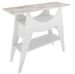 Console fixe bois blanc et blanc effet marbre Ursula 100 cm - Photo n°1