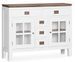 Console KOREST – Bois massif blanc et marron - Photo n°1