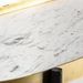 Console art déco acier doré et marbre blanc Mensa 137 cm - Photo n°4