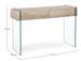 Console moderne bois naturel et verre trempé Anya 110 cm - Photo n°4