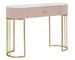 Console Montpellier rose effet marbre et doré design - Photo n°1