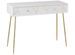 Console rayures en bois massif blanc Fiona L 97.5 cm - Photo n°1