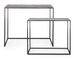 Console rectangle en aluminium et pieds en acier Ama - Lot de 2 - Photo n°1