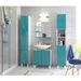 CORAIL Meuble miroir de salle de bain L 60 cm - Bleu lagon brillant - Photo n°4