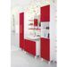 CORAIL Meuble miroir de salle de bain L 60 cm - Rouge brillant - Photo n°3
