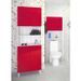 CORAIL Meuble WC ou machine a laver L 63 cm - Rouge brillant - Photo n°4