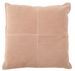 Coussin croix carré en cuir rose Delort 44 x 44 cm - Photo n°1