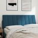 Coussin de tête de lit bleu 120 cm velours - Photo n°3