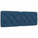 Coussin de tête de lit bleu 140 cm tissu - Photo n°1